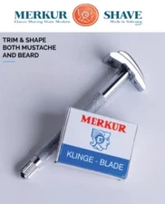MERKUR Mustache Goatee Beard Sideburn Detailing Grooming Safety Razor /Options