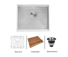 Ruvati Roma 23" Undermount Single Basin Stainless Steel Kitchen Sink - RVH8308