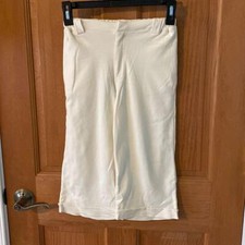 Kate Quinn Organics Boutique Girls or Boys Cream Wide Leg Crop Pants Size 6 NEW