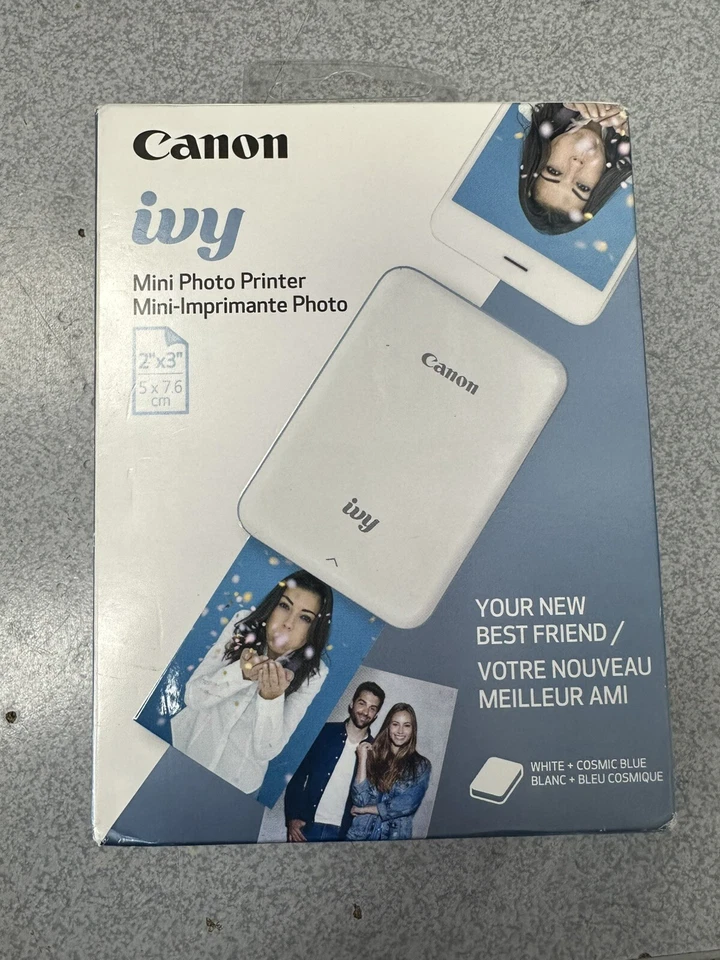 Canon Ivy 2" X 3" Mini Photo Pinter Sltgray White Slate Gray (Brand New open box - Image 2 of 4