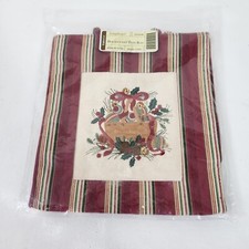 Longaberger Christmas 2005 HOLIDAY STRIPE Tote Bag Lined 23154166 9"x8"x4"