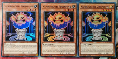 3x Mantrawichtel Kerzenpuppe MP19-DE083 SUPER RARE 1st DEUTSCH PLAYSET Yu-Gi-Oh