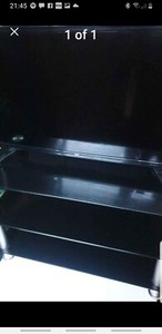 Mountright UMS4 schwarz Glas TV-Ständer 80 Zentimeter breit (MRGT4S)