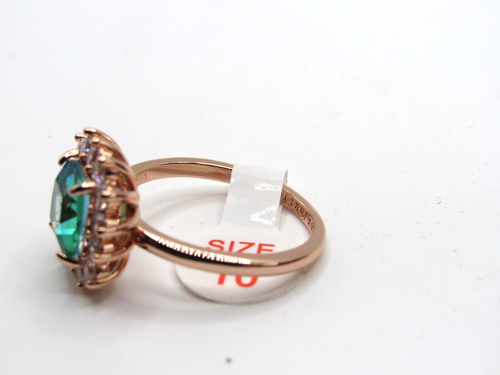Anillo Bomb Party Talla 10 RBP2852 Creado en Laboratorio Lima Ombre Cuarzo Oro Rosa - Imagen 3 de 6