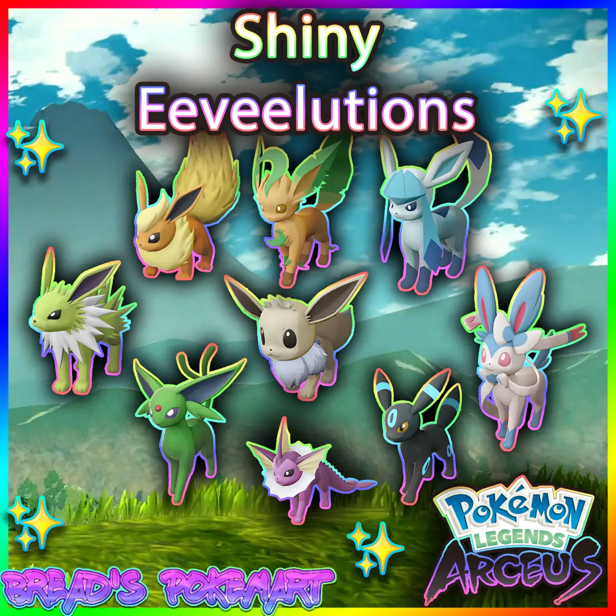 Eeveelutions and Eevee / 6IV Pokemon / Shiny Pokemon / Pokemon Home Premium