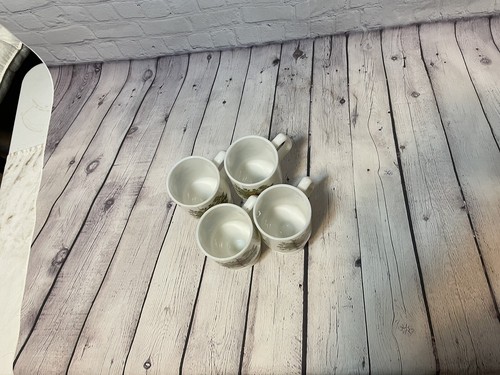 Spice of Life MCM Corelle Corning White Footed Pedestal Milk Glass Mug Set of 4 - Picture 5 of 5