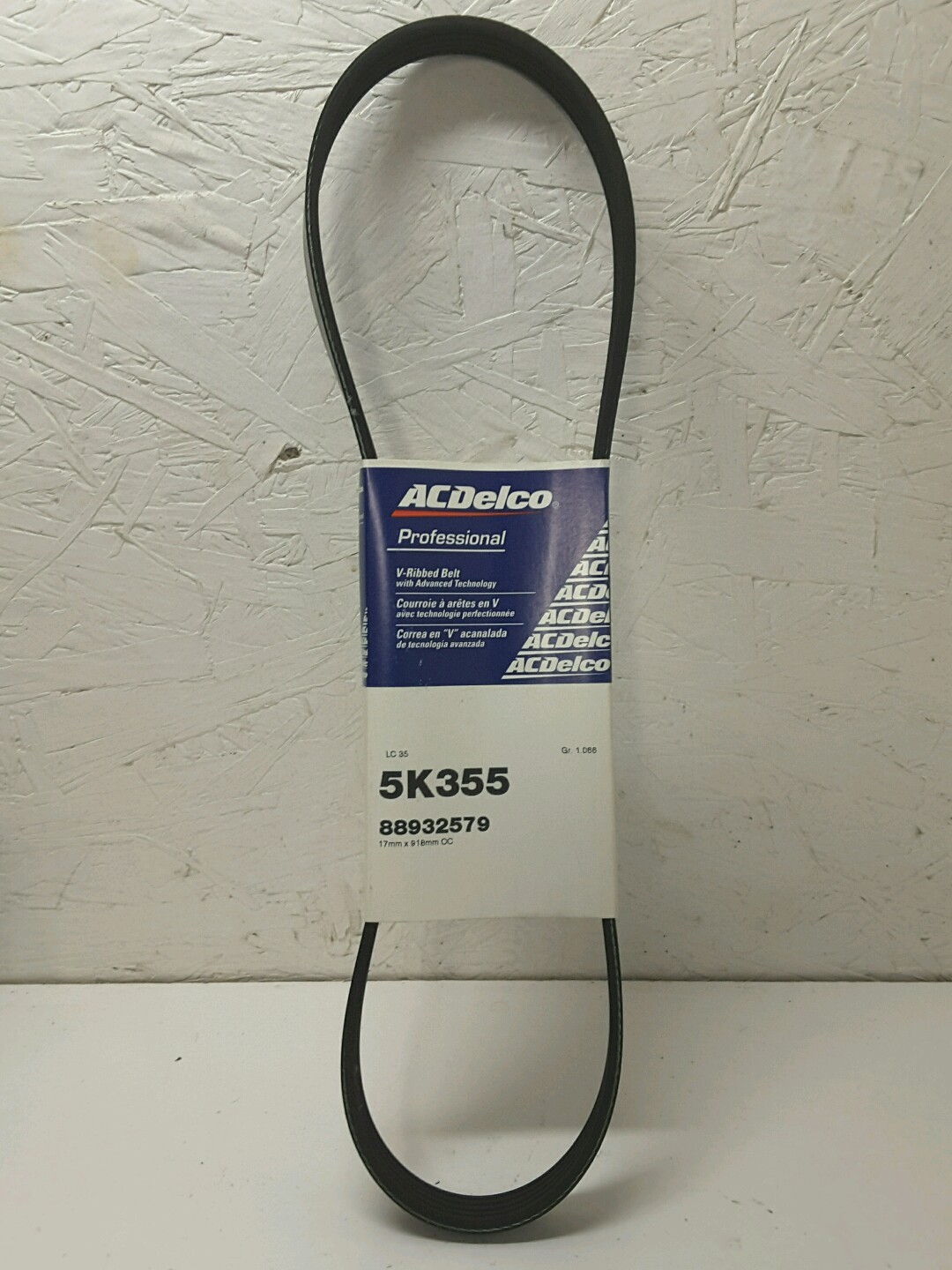 Serpentine BeltStandard VRibbed ACDelco 5K355 for sale online eBay