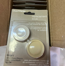 LUTRON Lutron 1 Ivory, 1 White Round Rotary Dimmer Knob