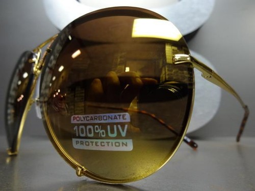 Mens or Women OVERSIZED CLASSIC VINTAGE RETRO Style SUNGLASSES SHADES Gold Frame - Picture 12 of 16