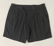 VTG Head Sportswear Mens Black Pleated Golf Shorts Size 38 Inseam 8" Made in USA