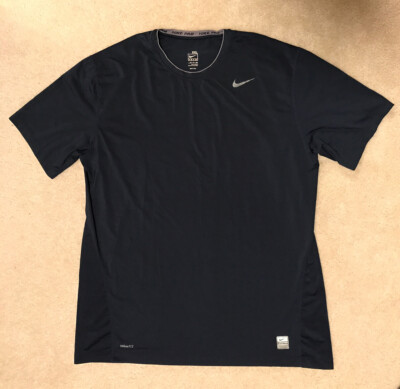 EUC! Mens Nike Pro / Nike Fit Team Navy Blue Athletic T-Shirt Sz XXL Great Style | eBay