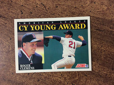 1992 Score #790 Roger Clemens, Red Sox AL Cy Young Award winner    nm  ib