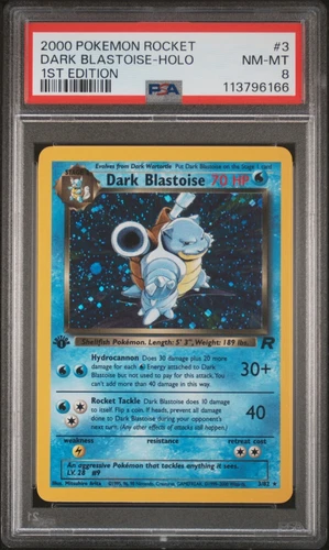 Pokémon ROCKET #3 DARK BLASTOISE HOLO 1ST EDITION PSA 8 (6166) Graded Power