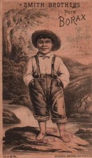 Cute BOY On Smith Brothers Pure BORAX Victorian Trade Card
