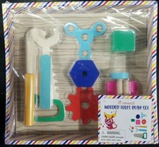 Wooden Tools Play Set 10 Count Pieces New in Box