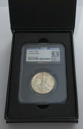 1941 D NGCX 9.5 NGC Half Dollar Walking Liberty 50c 2024 Vault Fun Box MS65