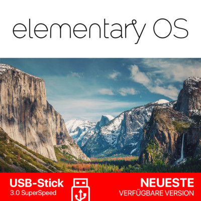 elementary OS 8.0 Linux 64GB USB-Stick 3.0 Betriebssystem