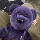 Ty Beanie Babies “Princess” Purple Bear Plush w/ Heart Tag Vintage 1997