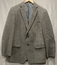 Calvin Klein Men  s Blazer Jacket 40R Gray Wool Blend Casual Preppy Academia City