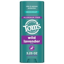 Tom  s of Maine Wild Lavender Aluminum Free Natural Deodorant For Women  Men 