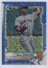 2021 Bowman Chrome Prospects Blue Shimmer Refractor 34/150 Isaiah Greene 0bt4