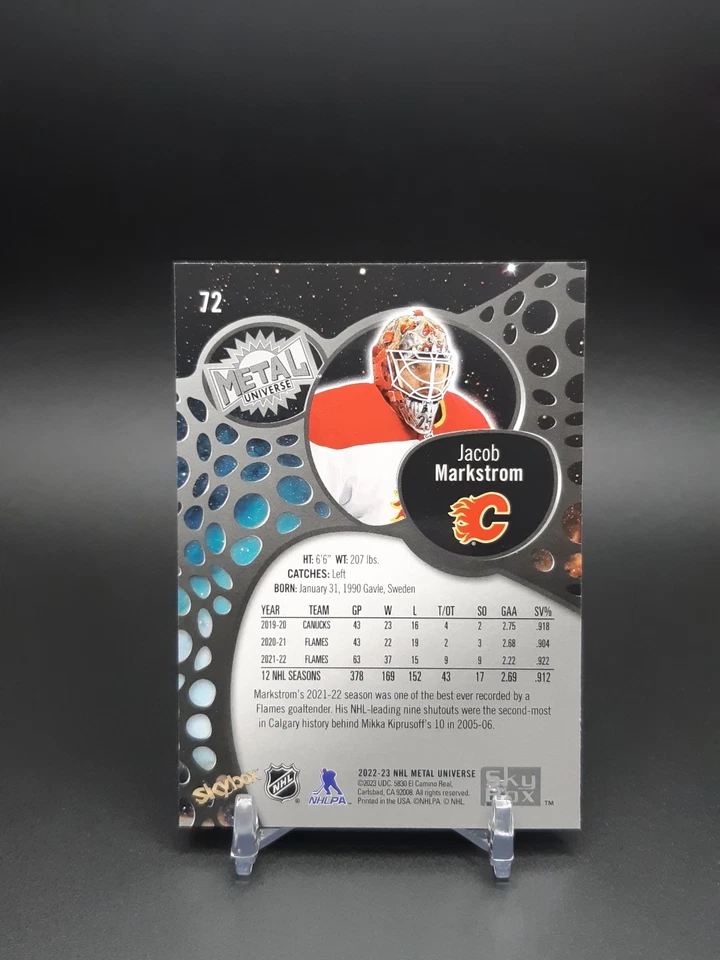 2022-23 Skybox Metal Universe - Blue Spectrum FX #72 Jacob Markstrom - Image 2 of 2