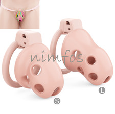 3D Printed Chastity Cage Male Chastity Device Mini CB Lock with 6 Rings Belt