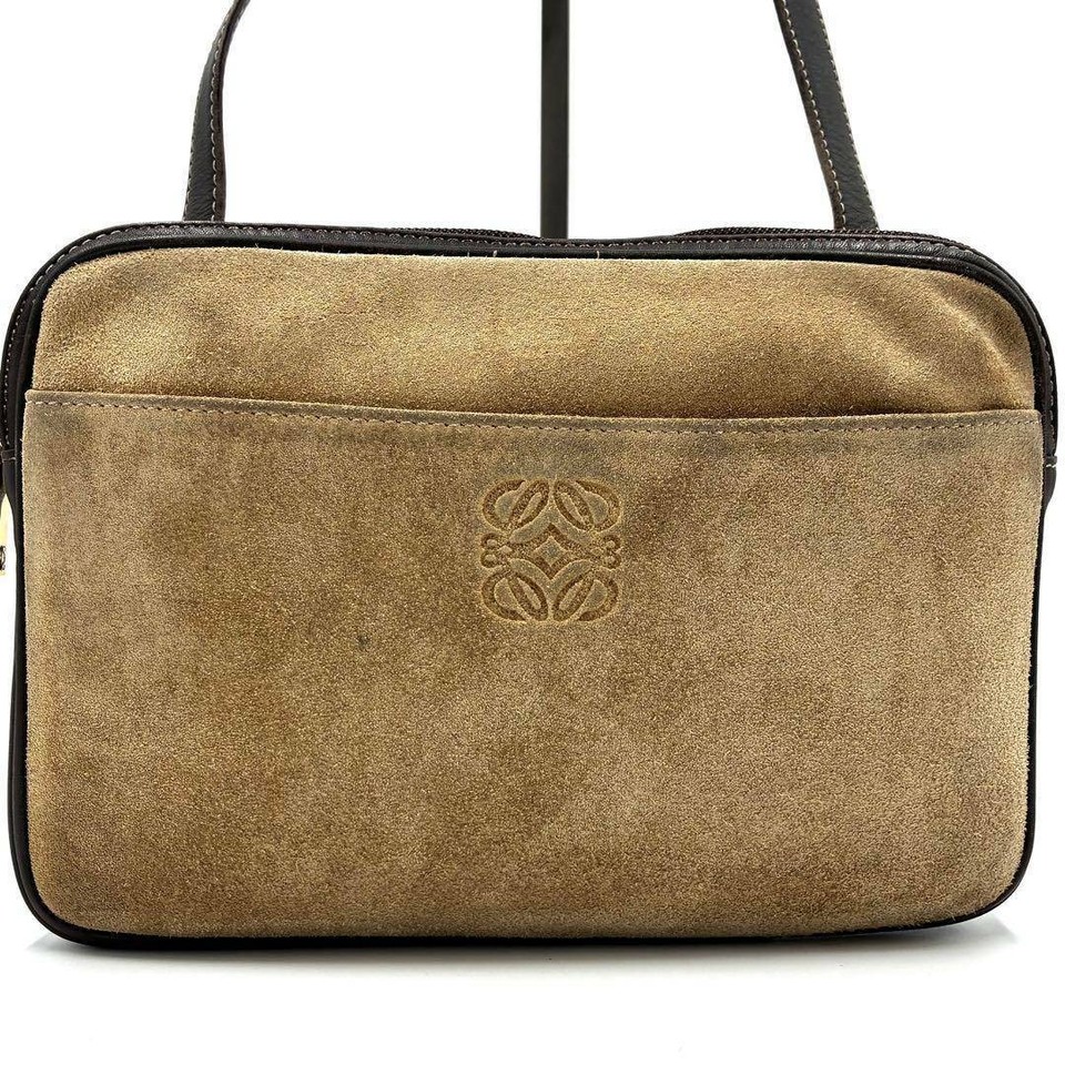 Loewe - Anagram Suede Pouch