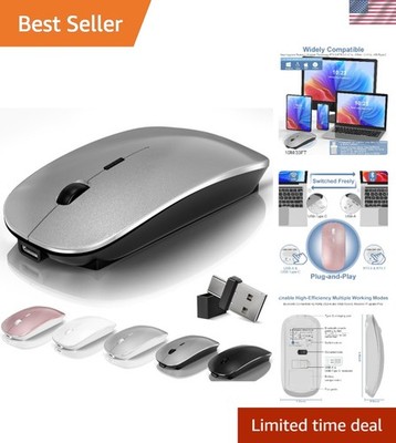 Lightweight Rechargeable Wireless Mouse for MacBooks & Windows, Silent Click