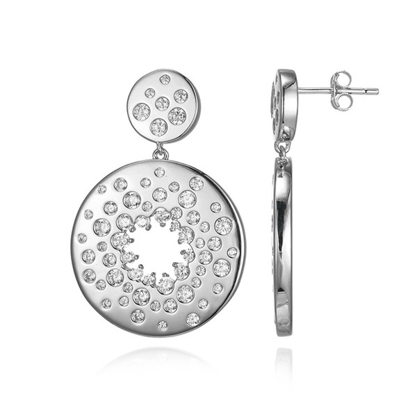 Cavill Zirkonohrringe Silber 925 Sterlingsilber 3,45Ct Rund Damen Elegant-image