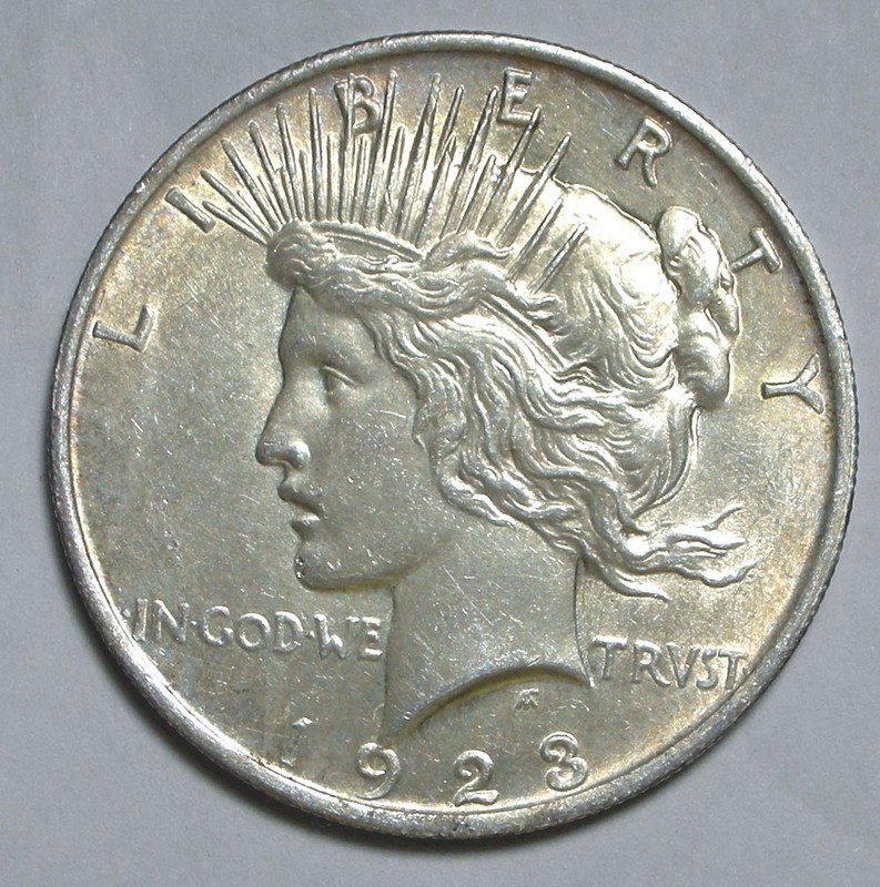 1923 PEACE SILVER DOLLAR -- PHILADELPHIA MINT