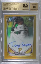 2014 Bowman Draft Chrome Pick Gold Refractor 27/50 Trey Supak BGS 9.5 Auto 2a9