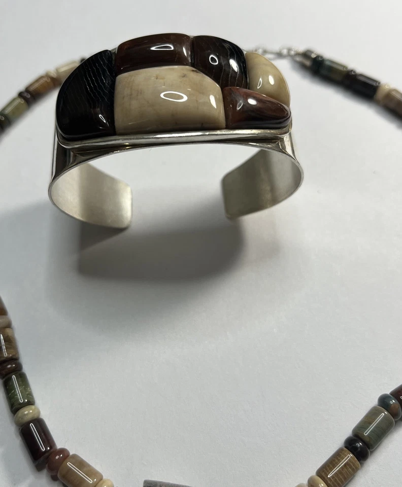 JAY KING DTR 925 из чистого серебра агат браслет, ожерелье и большой кулон комплект - Изображение 3 из 4