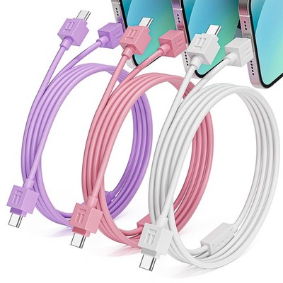 2 in 1 USB C to USB C/Lighting Cable for iPhone 17 16 15 14 13 12 11 XS XR X,...