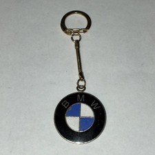 Vintage BMW Automobile Car Keychain Enamel Metal