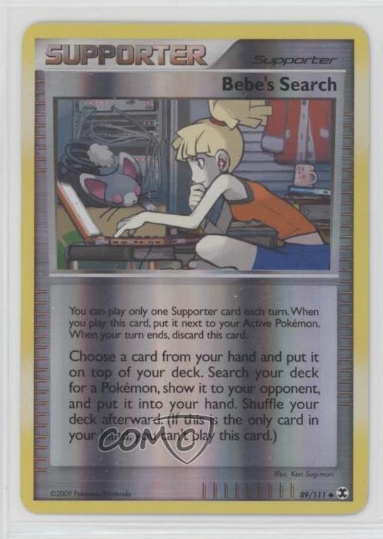 Bebe's Search Reverse Foil Pokémon Platinum Rising Rivals #89 2009