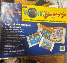 GeoSafari More World Geography Electronic Learning Game Pack Game Card 1990