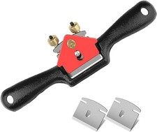 9" Adjustable Spokeshave with 2 Blades   Woodworking Hand Tool for Planing, Tr