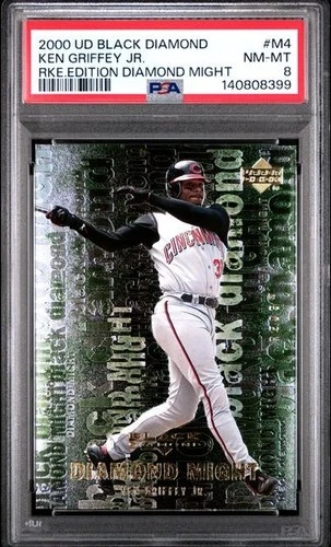 KEN GRIFFEY JR. 2000 UD BLACK DIAMOND RKE.EDITION DIAMOND MIGHT #M4 PSA 8 NM-MT