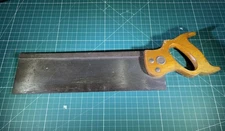 Vintage Warranted Superior Disston Keystone K-1 Hand Saw 14" Blade Made In USA