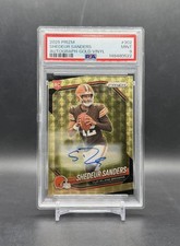 2025 Panini Prizm Shedeur Sanders RC Auto #302 Gold Vinyl sp/5 PSA 9 - Browns