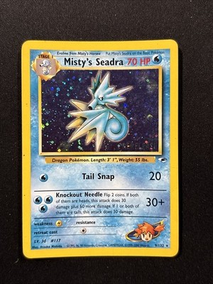 Pokémon Misty's Seadra Gym Heroes 9/132 Holo Rare Prerelease 70HP English