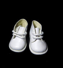 vintage white leather high top baby shoes
