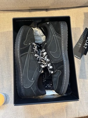 Jordan 1 Low Travis Scott Phantom Size 13 Pre Owned OG All  Box Sleeve Has Tear