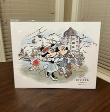Disney DVC Member Riviera Resort Mickey Minnie Mouse Skyliner Art Poster Print