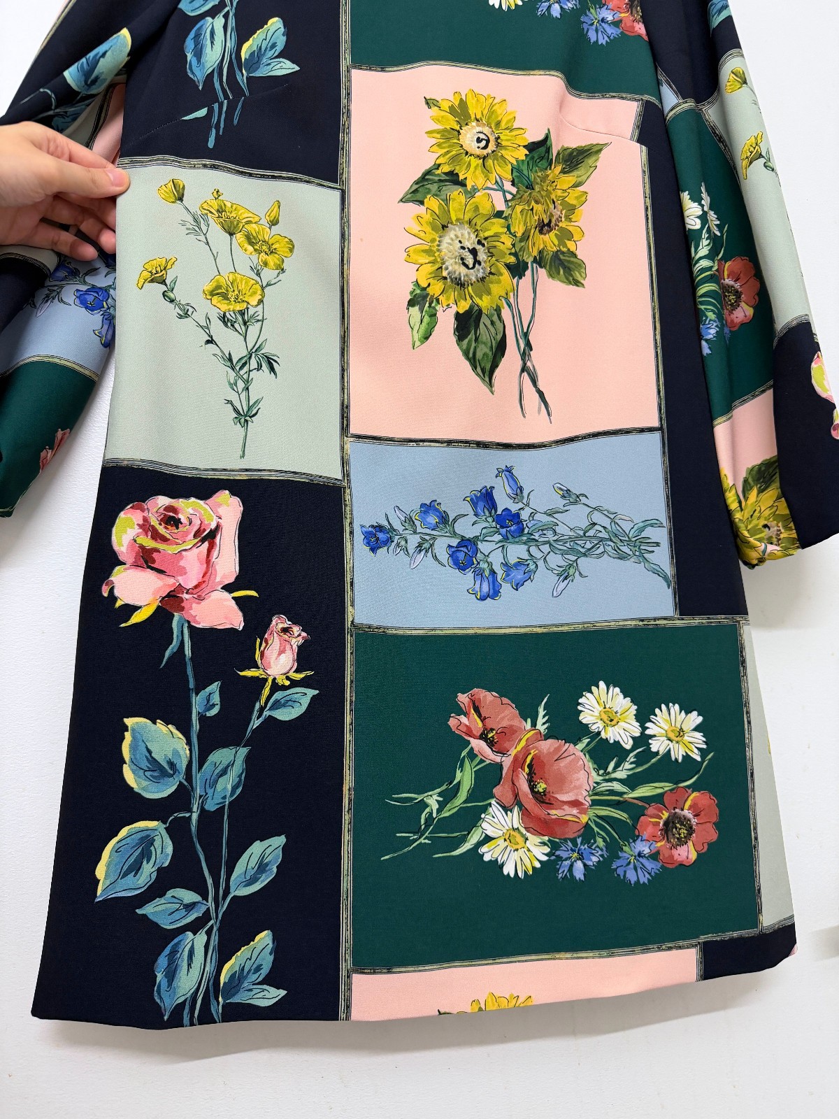 Lela Rose Floral Portrait Patchwork Print Balloon… - image 7