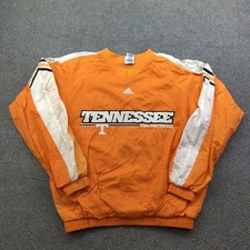 Tennessee Volunteers Jacket Mens Medium Orange NCAA Adidas Pullover Y2K VTG