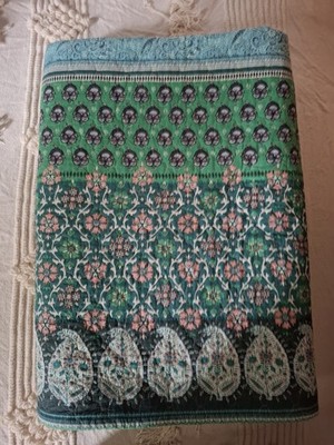 BASSETTI Tagesdecke Plaid LAGLIO Grün   240 x 255 cm sehr guter Zustand 