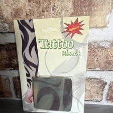 New Tattooze Tribal Temporary Tattoo Sleeve Large Black/Gray