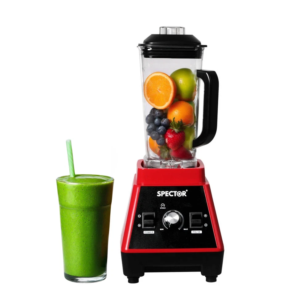 Spector 2L Commercial Blender Mixer Food Processor Juicer Smoothie Ice Crush Red